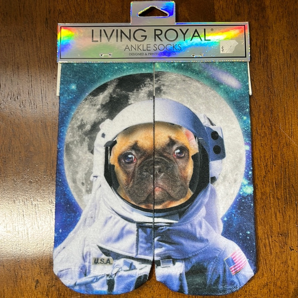 Adorable Pug Astronaut socks!